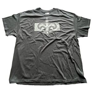 New‎ Orleans Saints T Shirt Size 3XL XXXL Black NFL Team Apparel NWOT